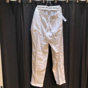 Comfy White Utility Pants  -  NEW